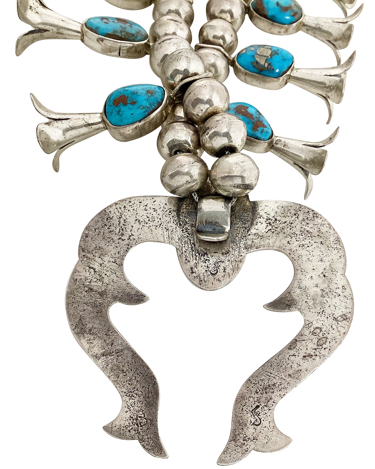James Francis, Squash Blossom Necklace, Morenci Turquoise, Navajo