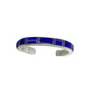 Melvin Francis, Bracelet, Lapis Inlay, Narrow, Sterling, Navajo, 6 7/8"