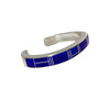 Melvin Francis, Bracelet, Lapis Inlay, Narrow, Sterling, Navajo, 6 7/8"