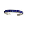 Melvin Francis, Bracelet, Denim Lapis Inlay, Narrow, Sterling, Navajo, 6 7/8"