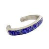 Melvin Francis, Bracelet, Denim Lapis Inlay, Narrow, Sterling, Navajo, 6 7/8"