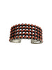 Henry Sam, Bracelet, Mediterranean Coral, 5 rows, Silver, Navajo, 6"