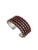 Henry Sam, Bracelet, Mediterranean Coral, 5 rows, Silver, Navajo, 6"