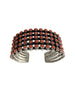 Henry Sam, Bracelet, Mediterranean Coral, 5 rows, Silver, Navajo, 6"