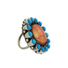 Scotty Skeets, Cluster Ring, Spiny Oyster, Turquoise, Navajo, Adjustable