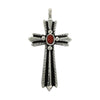 Aaron Anderson, Pendant, Cross, Mediterranean Coral, Navajo Handmade, 2 3/8"