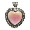 Geraldine James, Pendant, Heart, Pink Conch Shell, Navajo, 3 5/8"