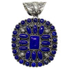 Tyler Brown, Pendant, Lapis Lazuli, Silver, Navajo, 3 1/2"