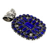 Tyler Brown, Pendant, Lapis Lazuli, Silver, Navajo, 3 1/2"