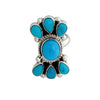 Marcella James, Ring, Kingman Turquoise, Sterling Silver, Navajo, Adjustable