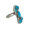 Marcella James, Ring, Kingman Turquoise, Sterling Silver, Navajo, Adjustable