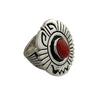 Kary Begay, Ring, Overlay Design, Mediterranean Coral , Navajo Handmade, 8