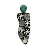 Alex Sanchez, Ring, Royston Turquoise, Petroglyphs, Navajo Made, Adjustable