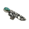 Alex Sanchez, Ring, Royston Turquoise, Petroglyphs, Navajo Made, Adjustable