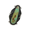 Terry Martinez, Ring, Pilot Mountain Turquoise, Navajo Handmade, 9 1/4"