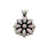 Geraldine James, Pendant, Cluster, Pink Conch, Navajo Made, 1 1/4"