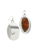 Harold Joe, Earrings, Orange Spiny Oyster shell, Sterling Silver, Navajo Handmade, 2 1/8"