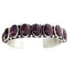 Sheila Tso, Row Bracelet, Purple Spiny Oyster Shell, Navajo Handmade, 7”