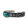 Kevin Billah, Bracelet, Blue Gem Turquoise, Sterling Silver, Navajo, 7"