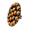 Devin Brown, Ring, Orange Spiny Oyster, Navajo, Adjustable, 7 1/2