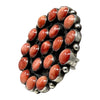 Devin Brown, Ring, Red Spiny Oyster Shell, Navajo, Adjustable, 8