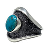 Aaron Anderson, Ring, Kingman Turquoise, Tufa, Navajo, 10