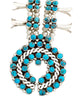 Melvin, Tiffany Jones, Necklace, Squash Blossom, Turquoise, Navajo Made, 25"