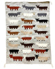 Nora Bitah, Cattle Pictorial, Navajo Handwoven Rug, 47” x 34”