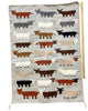 Nora Bitah, Cattle Pictorial, Navajo Handwoven Rug, 47” x 34”