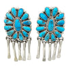 Justin, Saraphina Wilson, Earrings, Kingman Turquoise, Navajo Handmade, 2 1/8"