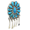 Justin, Saraphina Wilson, Earrings, Kingman Turquoise, Navajo Handmade, 2 1/8"