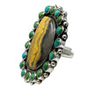 Geraldine James, Ring, Bumble Bee Jasper, Sonoran Gold, Navajo, 7 1/2