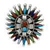 Dan Etsate, Ring, Multi-Stone, Zuni, 7