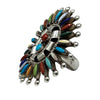 Dan Etsate, Ring, Multi-Stone, Zuni, 7