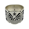 Patrick Tewawina, Ring, The Man In the Maze, Hopi Handmade, 14 1/2