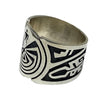 Patrick Tewawina, Ring, The Man In the Maze, Hopi Handmade, 14 1/2