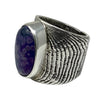 Philander Begay, Ring, Purple Fossil Jasper, Navajo, 7 1/4