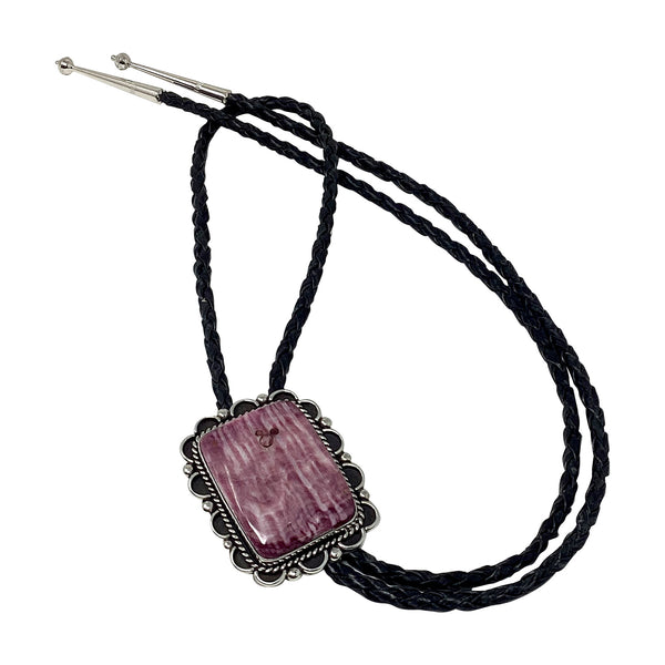 Albert Begay, Bolo, Purple Spiny Oyster, Navajo Handmade, 44