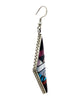 Sheryl Edaakie, Earrings, Multi-color, Inlay, Zuni Handmade, 2 3/4"