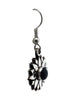 Alonzo John, Earring, Onyx, Navajo Handmade, 1 1/2"