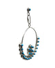 Henrietta Quetauki, Earrings, Sleeping Beauty Turquoise, Snake Eye, Zuni, 2 1/4"