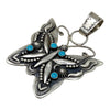 Dominique Dixson, Pendant, Butterfly, Kingman Turquoise, Navajo, 4"