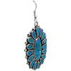 Vincent Shirley, Earring, Clusters, Kingman Turquoise, Navajo, 2 1/2