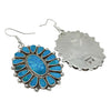 Vincent Shirley, Earring, Clusters, Kingman Turquoise, Navajo, 2 1/2