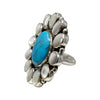 Geraldine James, Ring, Cluster, Mother of Pearl, Kingman Turquoise, Navajo, 8