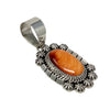 Bernadine, Elroy Chavez, Pendant, Orange Spiny Oyster Shell, Navajo, 2 1/2”