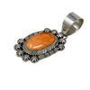 Bernadine, Elroy Chavez, Pendant, Orange Spiny Oyster Shell, Navajo, 2 1/2”