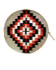 Rose Gorman, Circular Eye Dazzler Rug, Navajo Handwoven, 22 in