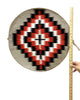 Rose Gorman, Circular Eye Dazzler Rug, Navajo Handwoven, 22 in