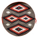 Rose Gorman, Circular Eye Dazzler Rug, Navajo Handwoven, 22 in